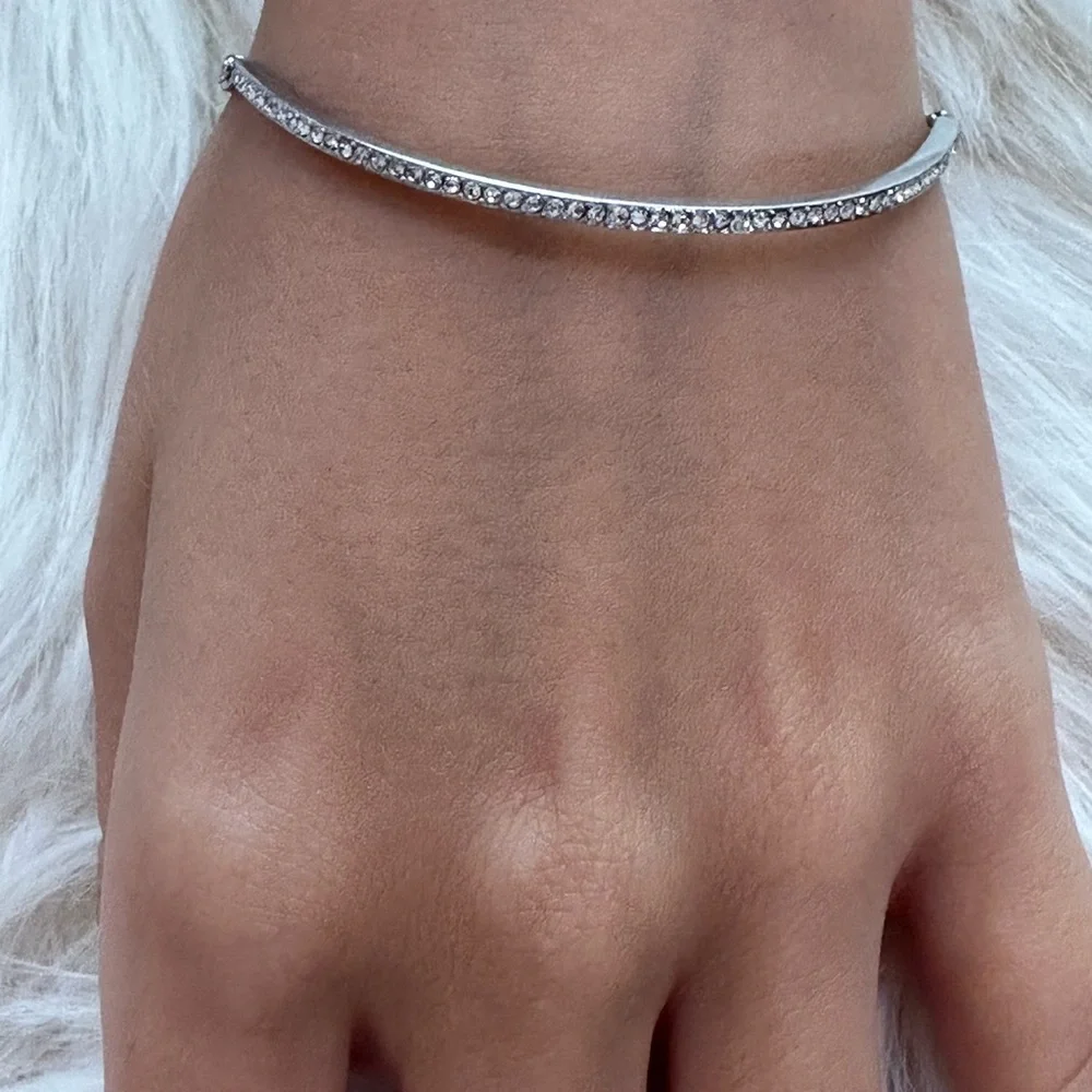 Michael Kors Silver Crystal Pavé Slim Bracelet